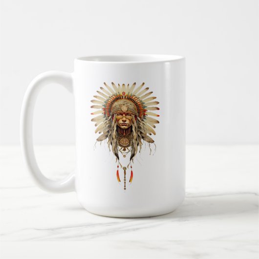 Indianerreservat Feder Stamm Kaffeetasse (Links)
