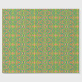 Indianersarsch mit grüner abstrakter Kunst Geschenkpapier (Flach)