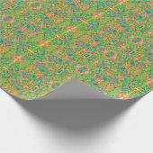 Indianersarsch mit grüner abstrakter Kunst Geschenkpapier (Ecke)