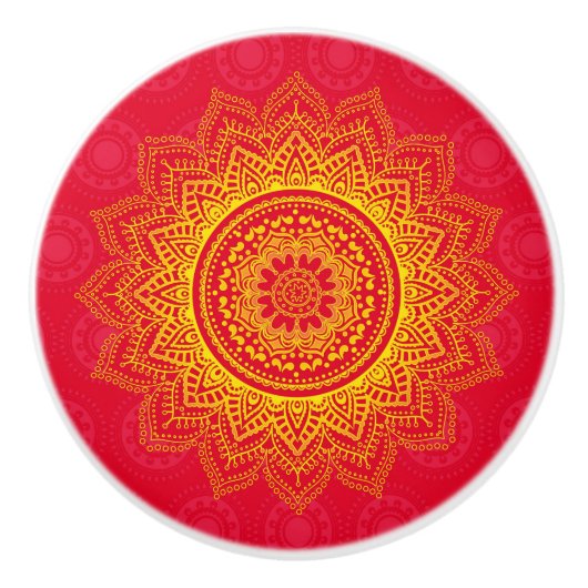 Indianerschmuck Keramikknauf (Vorderseite)
