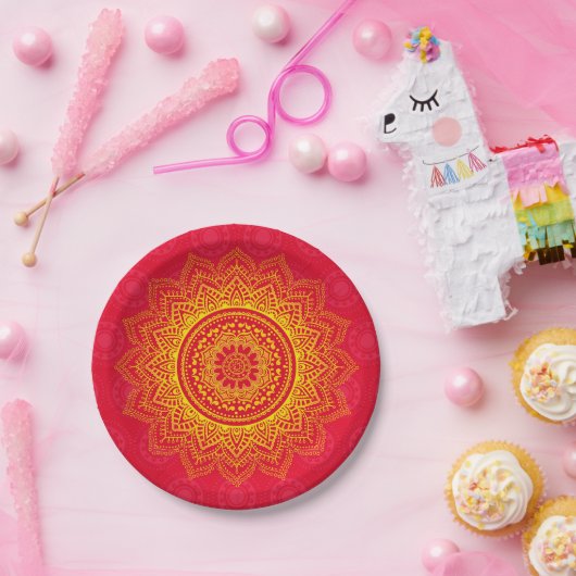 Indianerschmuck Pappteller (Party)