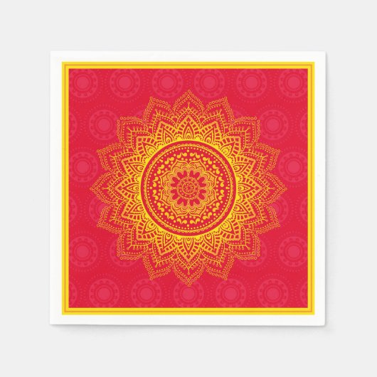 Indianerschmuck Serviette (Vorderseite)