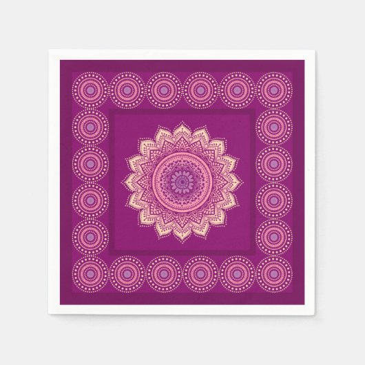 Indianerschmuck Serviette (Vorderseite)