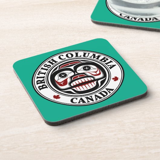 Indianerschwarz-Graphitschädel Getränkeuntersetzer (Linke Seite)