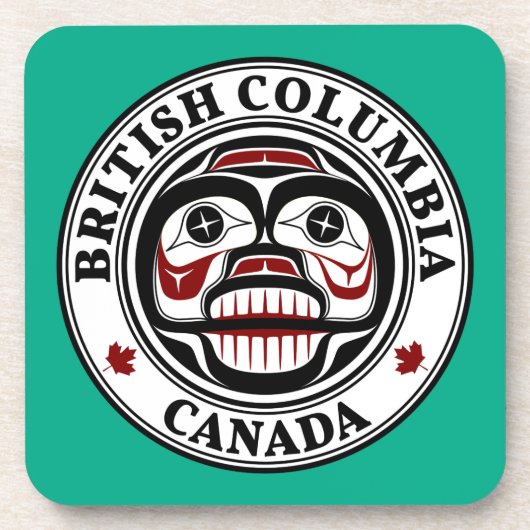 Indianerschwarz-Graphitschädel Getränkeuntersetzer (Vorderseite)