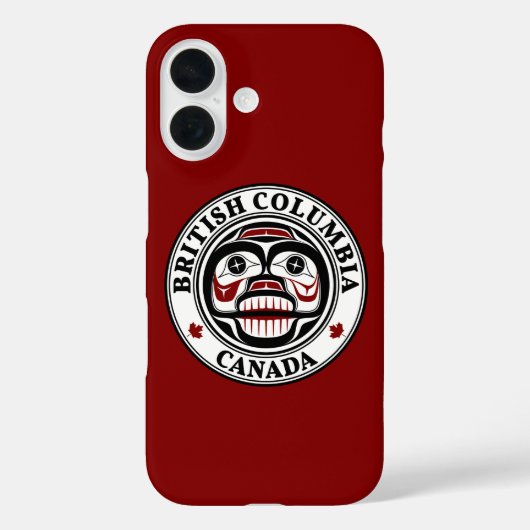 Indianerschwarz-Haida-Schädel Case-Mate iPhone Hülle (Rückseite)
