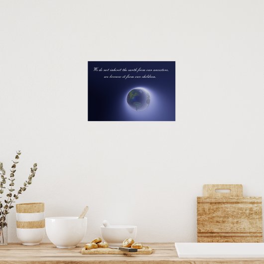 Indianersprichwort Poster (Küche)