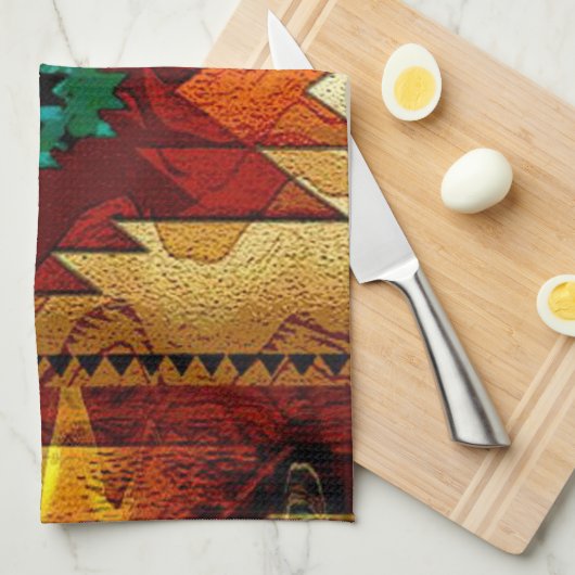 Indianerstamm Geschirrtuch (Viertel Falte)