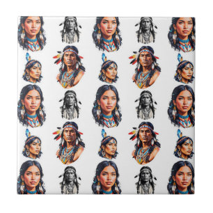 Indianerstamm-Musterdesign Fliese