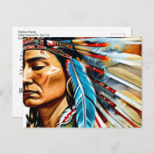 Indianerstamm Postkarte (Vorne/Hinten)