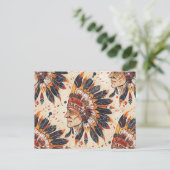 Indianerstamm Postkarte (Stehend Vorderseite)