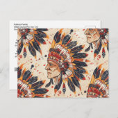 Indianerstamm Postkarte (Vorne/Hinten)
