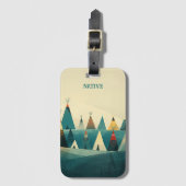 Indianerstamm-Zelte Gepäckanhänger (Vorderseite Vertikal)