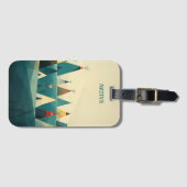 Indianerstamm-Zelte Gepäckanhänger (Vorderseite (Horizontal))