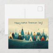 Indianerstamm-Zelte Postkarte (Vorne/Hinten)