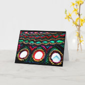 Indianerstickerei Karte (Gelbe Blume)