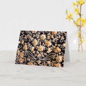 Indianerstickerei Karte (Gelbe Blume)