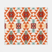 Indianerstil Geometrie nahtlos Fleecedecke (Vorderseite (Horizontal))