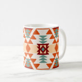 Indianerstil Geometrie nahtlos Kaffeetasse (VorderseiteRechts)