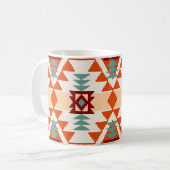 Indianerstil Geometrie nahtlos Kaffeetasse (Vorderseite Links)