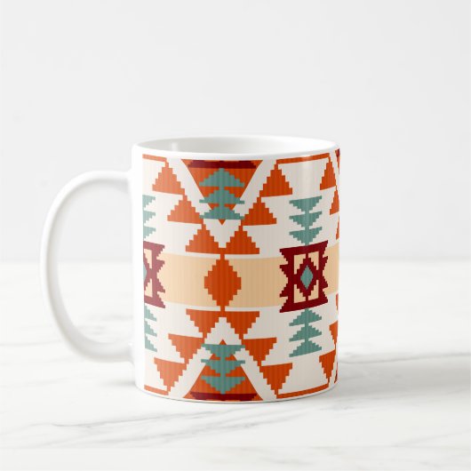 Indianerstil Geometrie nahtlos Kaffeetasse (Links)