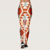 Indianerstil Geometrie nahtlos Leggings (Rückseite)