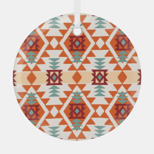 Indianerstil Geometrie nahtlos Ornament Aus Glas
