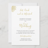 Indianerstil Red Gold farbene Moderne Chic Hochzei Einladung (Rückseite)