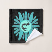 Indianertanz Kokopelli Badhandtuch Set (Waschlappen)
