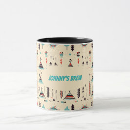 Indianerteepe gemustert und editierbar tasse