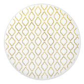 Indianertheater Gold & White Arabian Keramikknauf (Vorderseite)