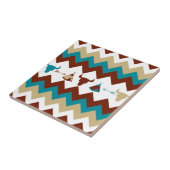 Indianertribal Zickzack Skulls Tipi Arrows Fliese (Seite)