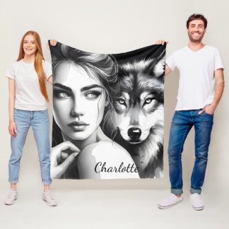 Indianerverbände mit edlem Wolf Fleecedecke