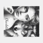 Indianerverbände mit edlem Wolf Fleecedecke (Vorderseite (Horizontal))