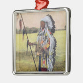 Indianerverzierung Silbernes Ornament (Links)