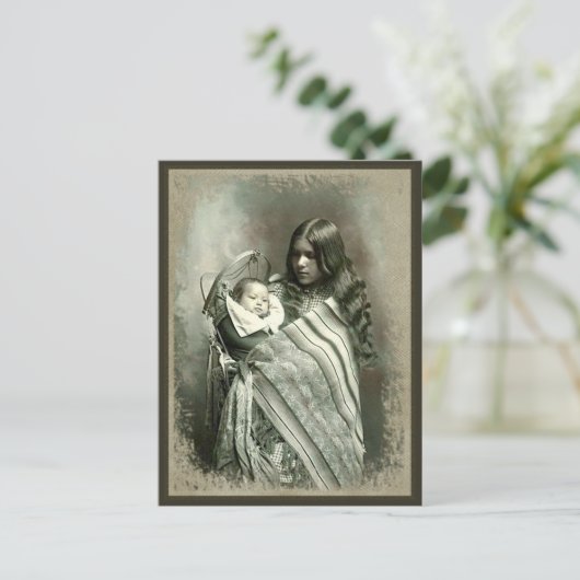 Indianerweibchen - Postkarte (Stehend Vorderseite)