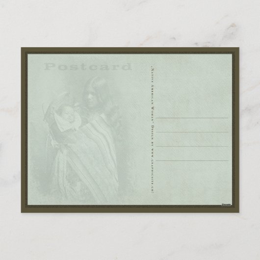 Indianerweibchen - Postkarte (Rückseite)