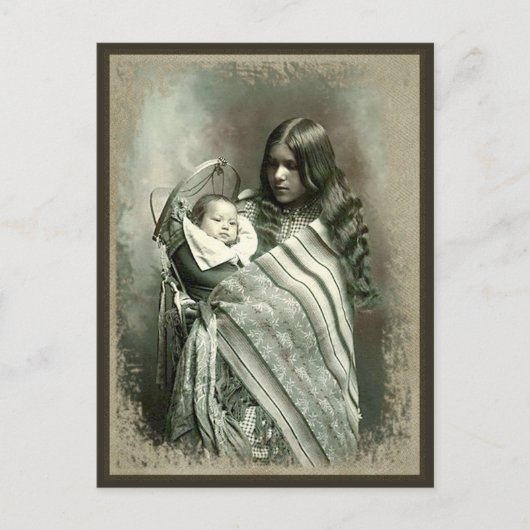 Indianerweibchen - Postkarte (Vorderseite)