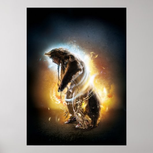 Indianerwerbung als "Bären" Poster (Vorne)