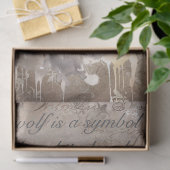 IndianerWolf Seidenpapier (Geschenk)