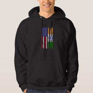 Indianerwurzeln Halbamerikanische Flagge Patriotis Hoodie