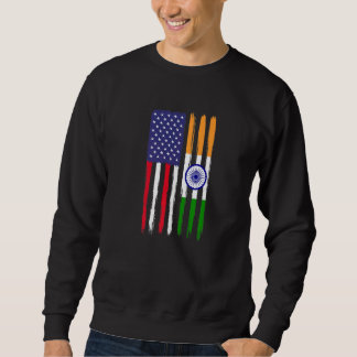 Indianerwurzeln Halbamerikanische Flagge Patriotis Sweatshirt