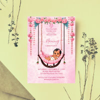 Indianerzeremonie für Babynahrung - rosa Vorlage