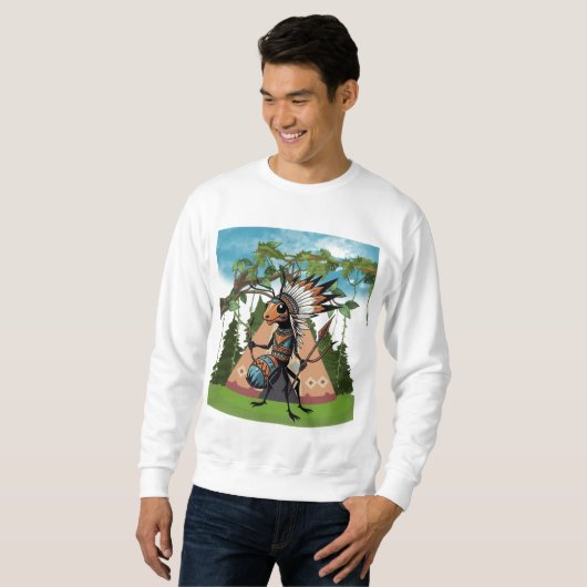 Indianisch-Inspirierte Ameise Sweatshirt (Vorne ganz)