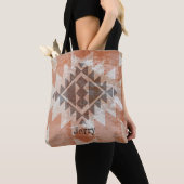 Indianisch inspirierte texturierte Terrakotta  Tasche (Von Nahem)