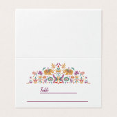 Indianische Blume Visitenkarten (Außenseite Aufgefaltet)