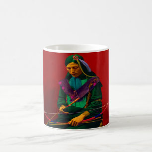 Indianische Cherokee Pop-Art Kaffeetasse