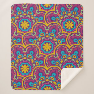 Indianische ethnische nahtlose Mandalas wiederhole Sherpadecke