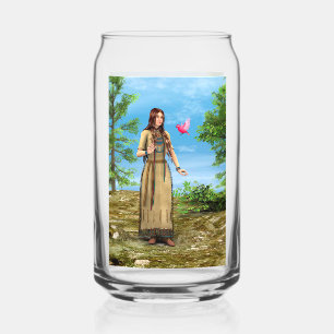 Indianische Frau Waldvogel Kunst Dosenglas
