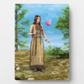 Indianische Frau Waldvogel Kunst Fotoplatte (Vorderseite)
